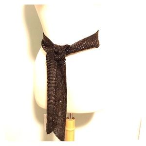 Cache Crochet Beaded Sash Obi Belt Nwot Adjustable